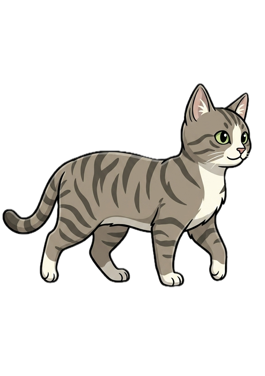 Charlie the cat walking